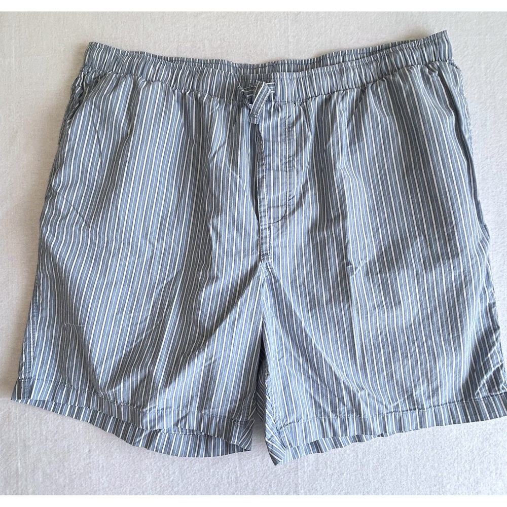 Lands' End Men's Essential Blue White Striped Pajama Shorts SZ‎ XL